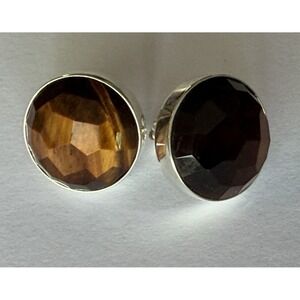 Jay King Smoky Quartz Stud Earrings 925 Sterling Silver HSN NIB